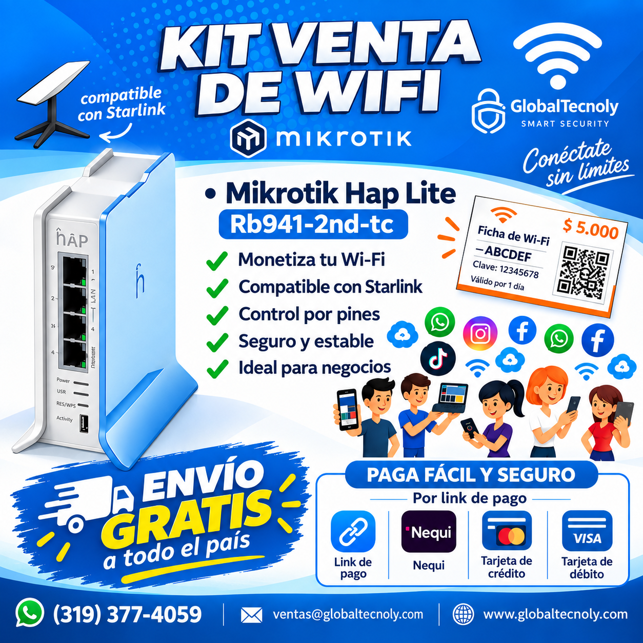 Vende Internet Por Fichas/Tickets con Mikrotik Hap Lite 1 Vende Internet Por Fichas/Tickets con Mikrotik Hap Lite