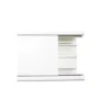 Canaleta con tapa en color blanco de PVC auto extinguible 100 x 52 x 2500mm (5501-01250) 3 Globaltecnoly THC100 det
