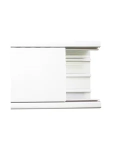 Canaleta con tapa en color blanco de PVC auto extinguible 100 x 52 x 2500mm (5501-01250)