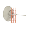 Antena direccional, Ganancia de 36 dBi, Amplio rango frecuencia (4.9 - 6.5 GHz),