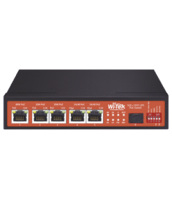 Switch No Administrable de 5 puertos Gigabit PoE (802.3af/at/bt y Pasivo de 24 Vcc) + 1 puerto SFP Gigabit