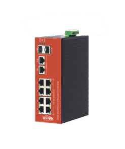 Alternative view of Switch Industrial PoE+ no administrable de 8 Puertos 10/100/1000Mbps + 2 SFP Combo, 150 W