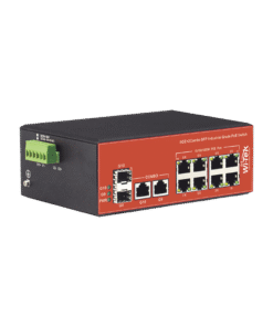Switch Industrial PoE+ no administrable de 8 Puertos 10/100/1000Mbps + 2 SFP Combo, 150 W