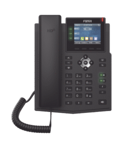 Teléfono IP Empresarial, 6 lineas SIP con pantalla LCD a color, puertos Gigabit, IPv6, PoE/DC (incluye fuente)