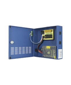 Fuente de poder profesional HEAVY DUTY de 11 - 15 Vcd - 16 Amp, para 8 cámaras, voltaje de entrada: 110-220 Vca