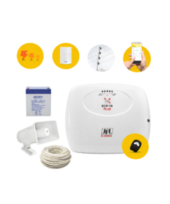 Kit Cerca Electrica: Energizador Jfl Ecr18 Plus para 1600 mts+ Sirena + Batería + cable Aislado