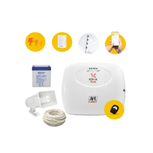 Kit Cerca Electrica: Energizador Jfl Ecr18 Plus para 1600 mts+ Sirena + Batería + cable Aislado