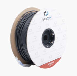Carrete de Fibra Óptica Monomodo con conectores SC-SC Duplex, Reforzada con Kevlar, de 200 metros
