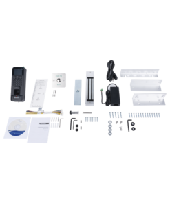 Kit de Control de Acceso TODO INCLUIDO con Lector de Huellas y Tarjetas compatible con App HIKConnect / Incluye Electroimán Botón de Salida y Montajes Z y L para imán (DS-K1T804) 7 Globaltecnoly DSKAS261 AAC AD 1 l