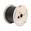 Carrete de 1 km de Fibra Óptica Aérea Mini Figura 8 G.657A2 tipo Drop, Monomodo de 2 Hilos (bifibra), Color Negro