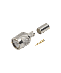 Conector TNC Macho de Anillo Plegable para Cables RG-58/U, RG-142/U, LMR-195, Níquel/ Oro/ Teflón.