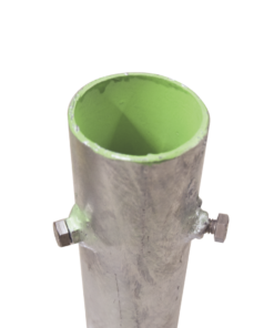 Base para Mástil Hasta 2" con Opresores, Base de 30 x 30 cm y Tubo de 50 cm Ced. 30. Galv. Inmersión. 5 Globaltecnoly SLMBA7G AD 2 l