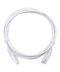 Cable de Parcheo Slim UTP Cat6 - 3 m Blanco Diámetro Reducido (28 AWG)