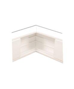 Esquinero interior en color blanco de PVC auto extinguible, para canaleta TEK100 (5576-11100)