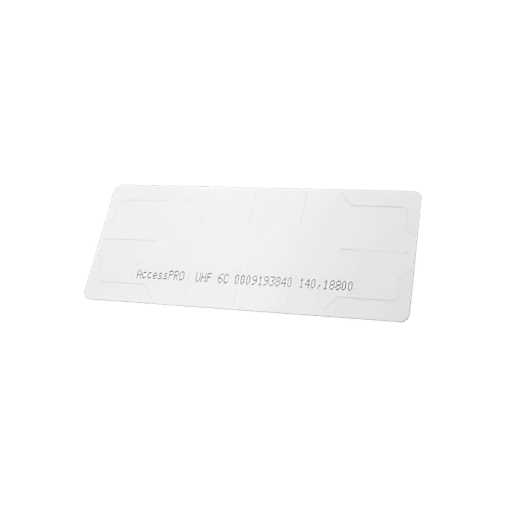 UHF TAG Adherible Tipo Etiqueta / EPC GEN 2 / Se Adhiere al Cristal del Vehículo / Compatible con Lectoras de Largo Alcance PRO12RF y PRO6RF 1 UHF TAG Adherible Tipo Etiqueta / EPC GEN 2 / Se Adhiere al Cristal del Vehículo / Compatible con Lectoras de Largo Alcance PRO12RF y PRO6RF