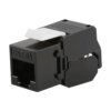 Módulo Jack Keystone Cat6A (toolless), con terminación en ángulo 180 º Color Negro, Compatible con Faceplate y Patchpanel Linkedpro