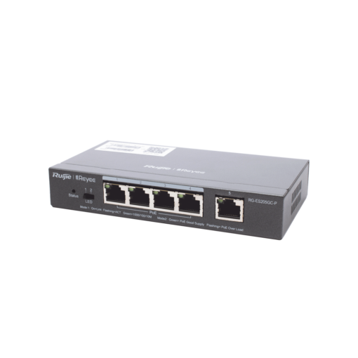 Switch Administrable PoE con 5 puertos Gigabit, 4 PoE 802.3af/at, gestión gratuita desde la nube, 54w 3 Switch Administrable PoE con 5 puertos Gigabit, 4 PoE 802.3af/at, gestión gratuita desde la nube, 54w - Imagen 3