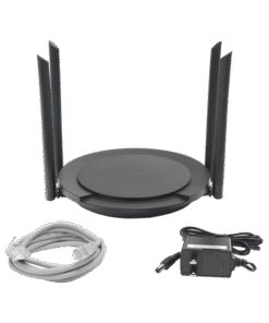 Router inalámbrico 2.4 GHz, 300 Mbps, 4 antenas externas omnidireccionales 5 dBi, 1 puerto WAN y 3 puertos LAN 10/100 11 Globaltecnoly RGEW300PRO AD 4 l
