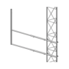 Brazo tipo "F" para tramos STZ-30, galvanizado por electrólisis.