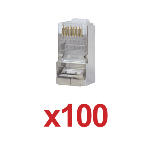 Paquete de 100 conectores RJ45 para cable UTP categoría 5E 1 Paquete de 100 conectores RJ45 para cable UTP categoría 5E