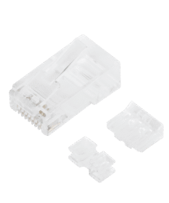 Bote con 100 Piezas de Plug Modular RJ45 Cat6A chapado de oro a 30 micras para durabilidad extrema 8 Globaltecnoly TC6A100 LAT DER l