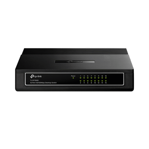 Switch no administrable de 16 puertos 10/100 Mbps para escritorio 1 Switch no administrable de 16 puertos 10/100 Mbps para escritorio