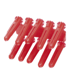 Taquete de 1/4 plástico paquete de 100 piezas para fijar objetos con tornillo en muros y techos de concreto o superficies sólidas, compatible con tornillo TH10X de 10 x 1 1/2 (1103-03100)