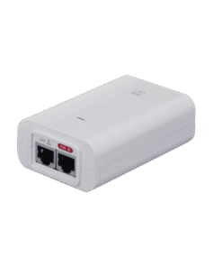 Adaptador PoE Ubiquiti 802.3af (48 VDC, 0.32 A) puerto Gigabit, ideal para equipos UniFi