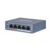 Switch PoE+ / No Administrable / 4 Puertos 10/100 Mbps PoE+ (hasta 250 m) + 1 Puerto 10/100 Mbps Uplink / 35W