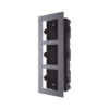 Base de 3 Espacios para EMPOTRAR Módulos de Videoporteros Hikvision