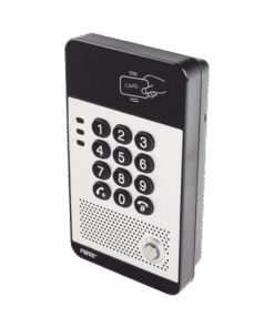 Audio Portero IP con 2 líneas SIP, relevador integrado, teclado numérico y lectora de tarjetas RFID para control de acceso, PoE 15 Globaltecnoly I20S LAT IZQ l