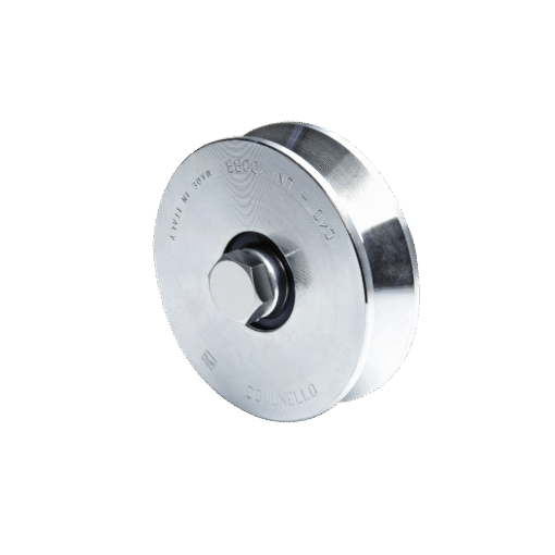 Rueda en V de 4" para puertas, soporta 940 lb, 2 rodamientos, galvanizada 1 Rueda en V de 4" para puertas, soporta 940 lb, 2 rodamientos, galvanizada