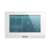 Monitor interior IP WiFi PoE de 7" con pantalla táctil y 8 entradas de alarma para sensores cableados, compatible con videoporteros IP Akuvox