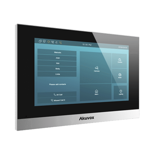 Monitor interior IP Android WiFi PoE de 7" con pantalla táctil y 8 entradas de alarma para sensores cableados, compatible con videoporteros IP Akuvox 2 Monitor interior IP Android WiFi PoE de 7" con pantalla táctil y 8 entradas de alarma para sensores cableados, compatible con videoporteros IP Akuvox - Imagen 2