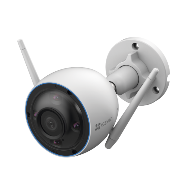 La Cámara PT WiFi 5 MP tiene cobertura 360°, detección humana y de vehículos, auto seguimiento, sirena, luz estroboscópica, visión a color en la oscuridad, Micro SD y es ideal para exteriores.