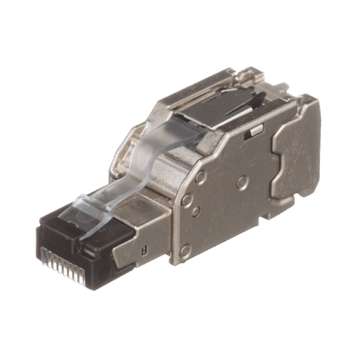 Plug RJ45 Blindado | Terminación en Campo | Cat5e, Cat6, Cat6A | Plata 1 Plug RJ45 Blindado | Terminación en Campo | Cat5e, Cat6, Cat6A | Plata