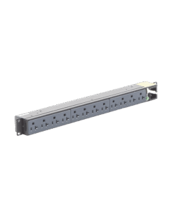 PDU Básico para Distribución de Energía | Enchufe de Entrada NEMA 5-15P | 12 Contactos NEMA 5-20R | Instalación Horizontal de 19" 1U | 15A, 120V AC