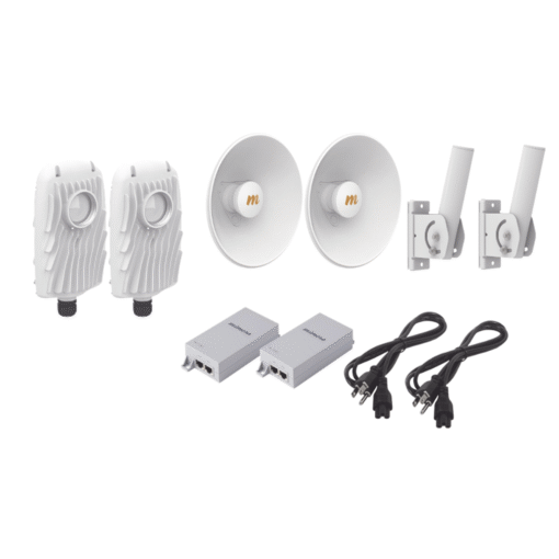Kit B5X: 2 radios con antenas de 20 dBi, 4.9 a 6.4 GHz, hasta 8 km, incluye inyector POE y accesorios 1 Kit B5X: 2 radios con antenas de 20 dBi, 4.9 a 6.4 GHz, hasta 8 km, incluye inyector POE y accesorios