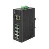 Switch industrial administrable capa 2 con 8 puertos 10/100/1000T y 2 puertos SFP de 1G/2.5G BASE-X.