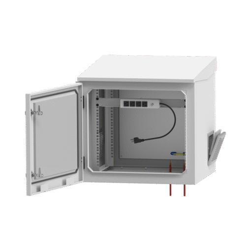 Gabinete de Exterior con Rack de 19" de 9UR con Ventiladores y Termostato (Montaje a poste o torre se vende por separado). 3 Gabinete de Exterior con Rack de 19" de 9UR con Ventiladores y Termostato (Montaje a poste o torre se vende por separado). - Imagen 3