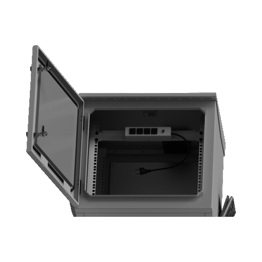 Gabinete de Exterior con Rack de 19" de 9UR con Ventiladores y Termostato (Montaje a poste o torre se vende por separado). 6 Gabinete de Exterior con Rack de 19" de 9UR con Ventiladores y Termostato (Montaje a poste o torre se vende por separado). - Imagen 6