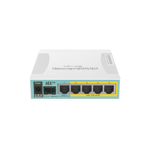 (hEX PoE) Routerboard con 5 puertos Gigabit Ethernet PoE 802.3at y 1 puerto USB. Ideal para redes eficientes y dispositivos conectados. 2 (hEX PoE) Routerboard con 5 puertos Gigabit Ethernet PoE 802.3at y 1 puerto USB. Ideal para redes eficientes y dispositivos conectados. - Imagen 2