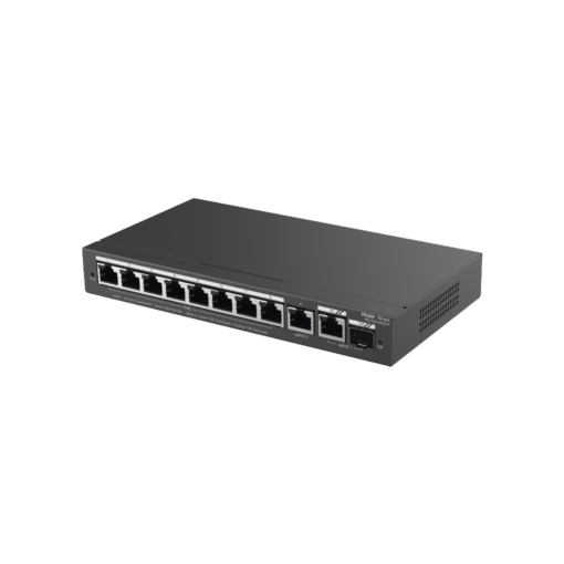 Switch PoE administrable con 8 puertos Gigabit PoE, 1 Uplink Gigabit, 1 Combo SFP/RJ45, gestión en la nube y 120W 1 Switch PoE administrable con 8 puertos Gigabit PoE, 1 Uplink Gigabit, 1 Combo SFP/RJ45, gestión en la nube y 120W