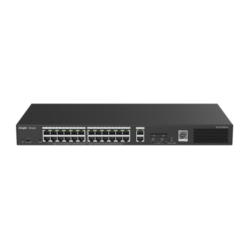 Switch inteligente PoE administrable en la nube con 28 puertos Gigabit (24 PoE+), 2 RJ45, 2 SFP, 370W. Ideal para reconocimiento de cámaras IP en redes CCTV 1 Switch inteligente PoE administrable en la nube con 28 puertos Gigabit (24 PoE+), 2 RJ45, 2 SFP, 370W. Ideal para reconocimiento de cámaras IP en redes CCTV