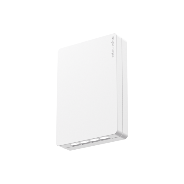 Punto de acceso Wi-Fi 6 de pared para interior, 360°, doble banda (2976 Mbps), 4 puertos GE downlink, 1 puerto GE uplink, hasta 512 usuarios, compatible con Reyee Mesh.