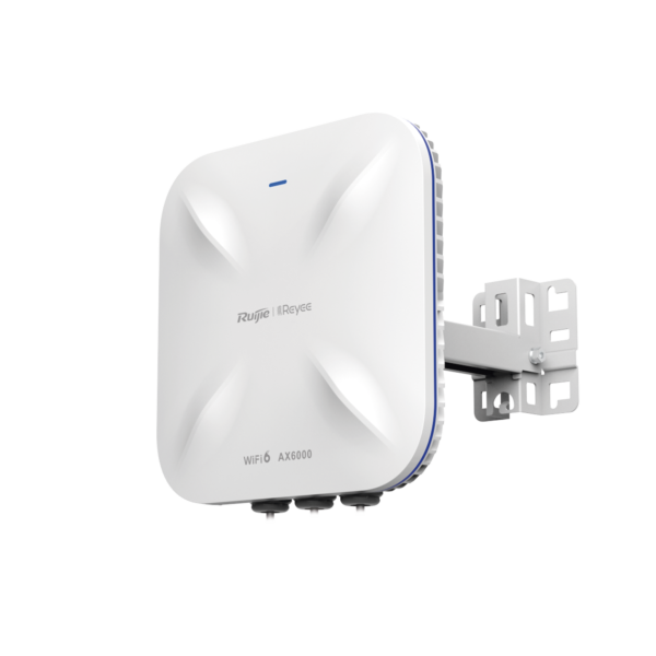 Punto de acceso Wi-Fi 6 para exterior, 360°, IP 68, doble banda 4x4 (5.95 Gbps), puerto SFP de 2.5GE, hasta 512 usuarios, protección hasta 4 kV.