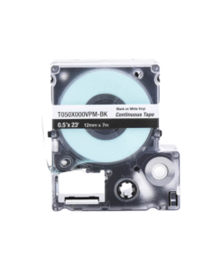 Casete de Etiquetas de Vinilo en Cinta Continua, Negro sobre Blanco, para Uso Interior/Exterior, 12 mm de Ancho x 7 m de Largo 10 Globaltecnoly b11