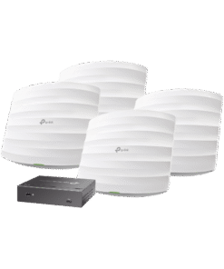 Kit de 4 Puntos de Acceso Omada: Doble banda 802.11ac, MU-MIMO, PoE af y Pasivo, 100 clientes, 1750 Mbps, con Controladora OC200