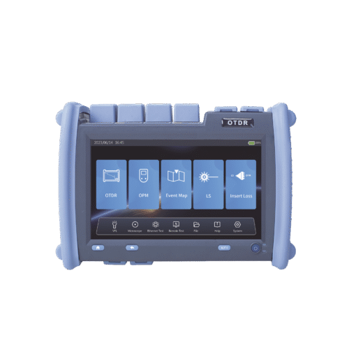 OTDR PRO para fibra óptica monomodo, pruebas en fibra viva, longitudes de 1310 nm, 1550 nm y 1625 nm, con zona muerta de 0.8 m y función VFL 1 OTDR PRO para fibra óptica monomodo, pruebas en fibra viva, longitudes de 1310 nm, 1550 nm y 1625 nm, con zona muerta de 0.8 m y función VFL