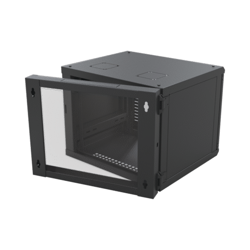 Gabinete abatible de pared con marco trasero, rack de 19" y 12 unidades, ventana de cristal templado. 2 Gabinete abatible de pared con marco trasero, rack de 19" y 12 unidades, ventana de cristal templado. - Imagen 2
